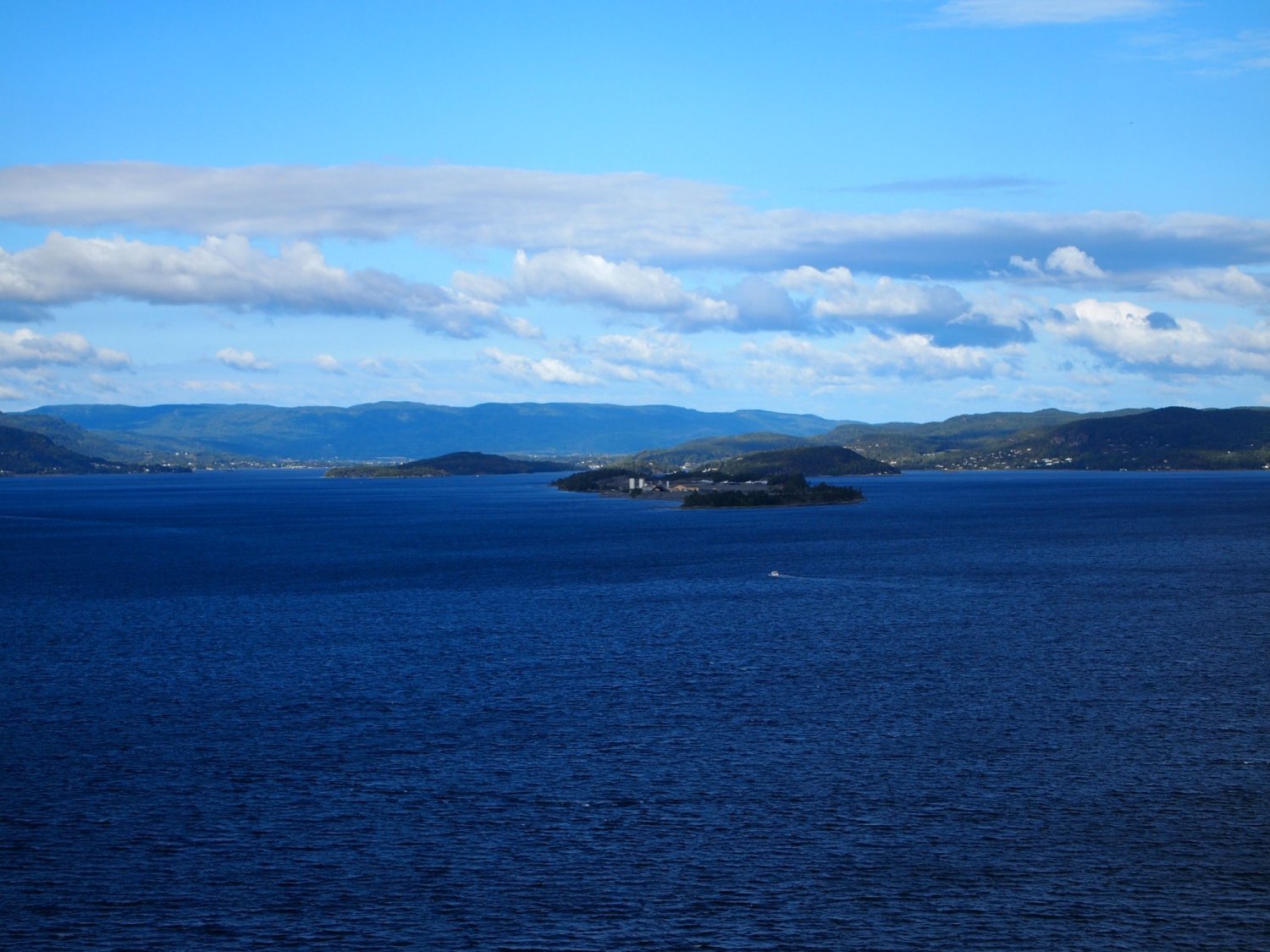 In the Oslo-fjord, Langøya seen from Løvøya